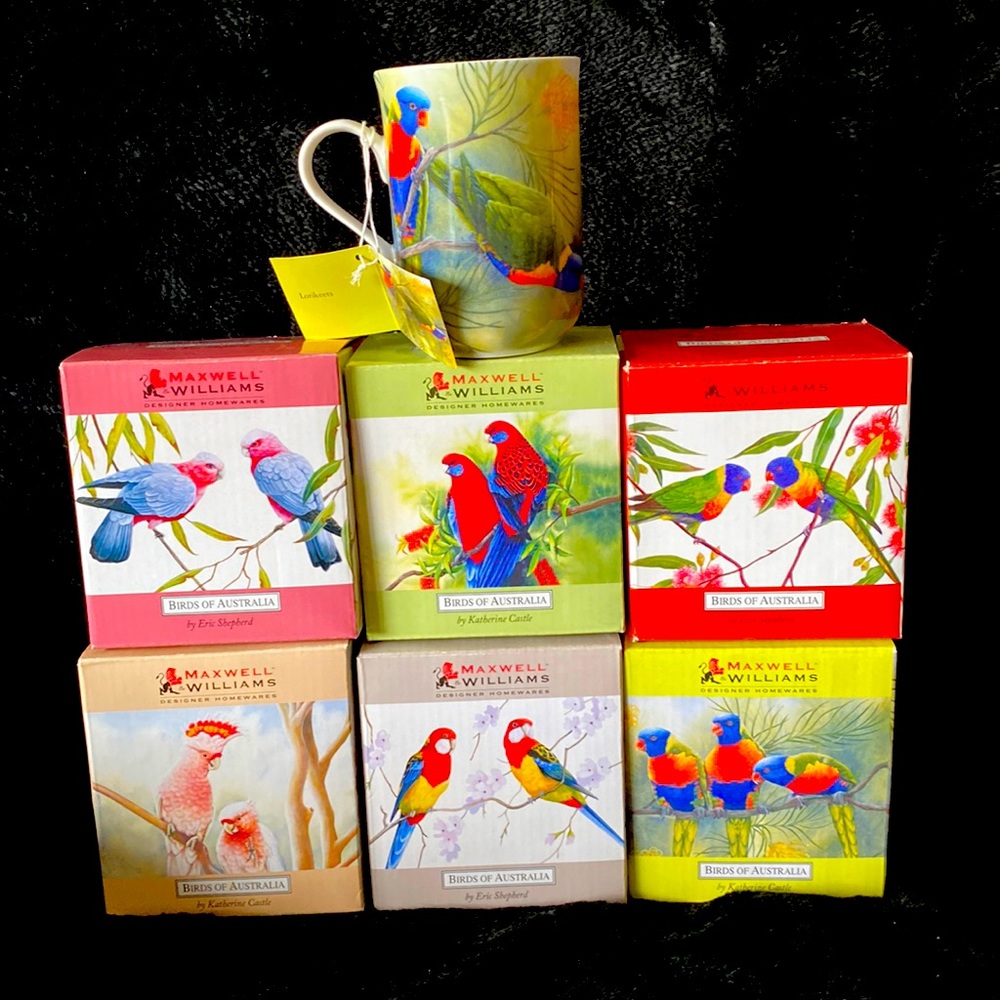 Parrot Mugs Set of 6 bought in Australia